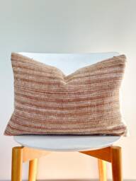 Brown Tribal Hemp Hand Woven Natural Dye Color Pillow Cover - thumbnail 1