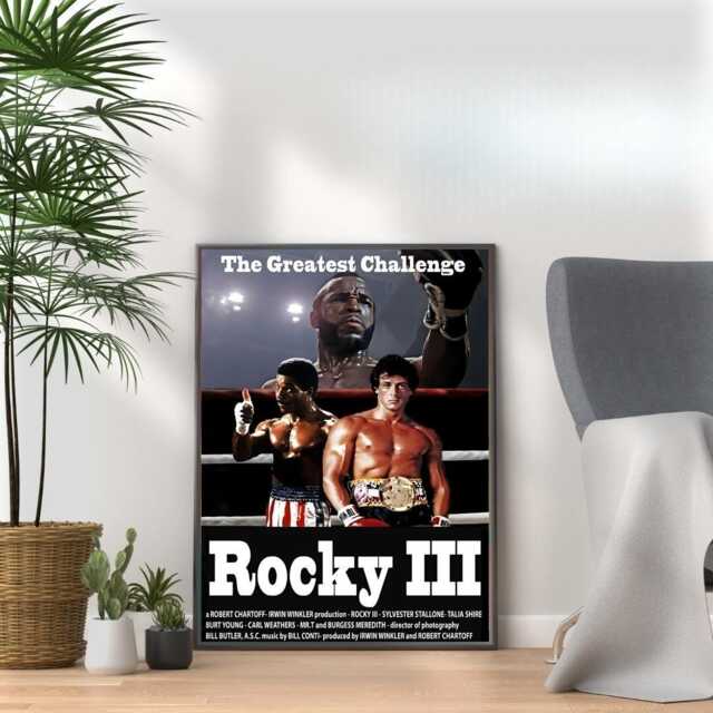 Rocky 3 Movie Poster Vintage Film Print, Nostalgic Wall Art - image 1