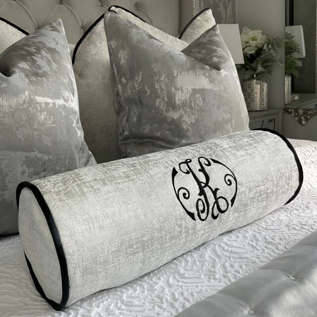 "Personalized Bolster Cushion 16""x6" - image 1