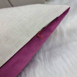 Pillow Cover Harlequin Limosa Cushion Cover, Logan/Raspberry Linen Blend Reverse Velvet Pink Cherise - thumbnail 2