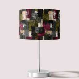 Grunge Inspired Lampshade - Velvet Khaki Abstract Green Black Drum Lamp Shade 20cm 25cm 30cm 35cm 40cm 45cm Table Lamp, Ceiling Pendant - thumbnail 3