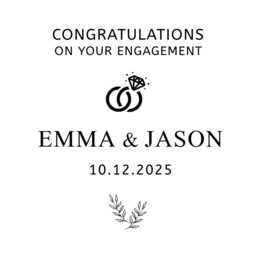 Personalised Engagement Soy Candle Gift Set, Custom Names & Date, Mr Mrs Candle, Wedding Keepsake, For Couple Bestie - thumbnail 2