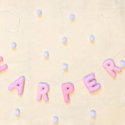 Felt Name Garland, Birthday Name Children's Wall Decoration Up To 8 Letters Choose Your Own Colours - thumbnail 2