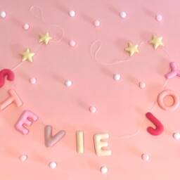 Felt Name Garland, Birthday Name Children's Wall Decoration Up To 8 Letters Choose Your Own Colours - thumbnail 3
