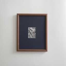 A2 Walnut Picture Frame With Mat Center Opening Size 2x3 4x6 5x7 - thumbnail 1
