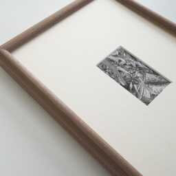 A2 Walnut Picture Frame With Mat Center Opening Size 2x3 4x6 5x7 - thumbnail 3