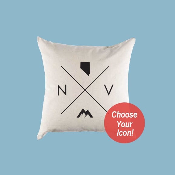Nevada Nv Home State Canvas Pillow Or Cover Throw - image 1