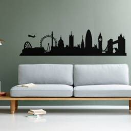 Wall Sticker London, London Art Sticker, Decal, Cityscape, Silhouette - thumbnail 2