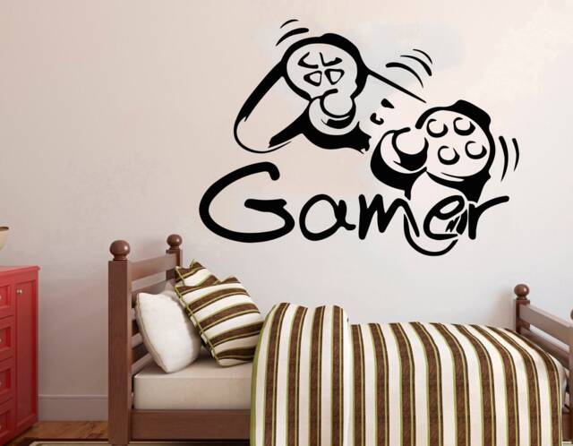 Gamer Wall Decal Video Game Controller, Gaming Room Decor 2871 - image 1