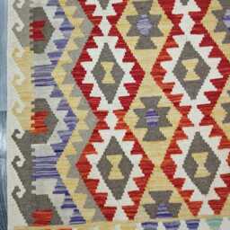 Classic Kilim Rug, Handmade Artisan Afghan Turkish Scandinavian Navajo Bohemian Wool Flatweave Multicolour Rug 182x132 cm - thumbnail 4