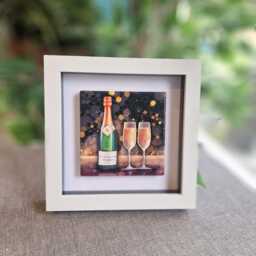 Wine Drink Ceramic Wall Art Mini Framed Picture - thumbnail 4