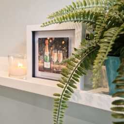 Wine Drink Ceramic Wall Art Mini Framed Picture - thumbnail 2