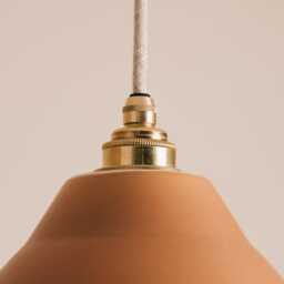 Terracotta Element Pendant Light in Ceramic & Brass/Nickel - thumbnail 3