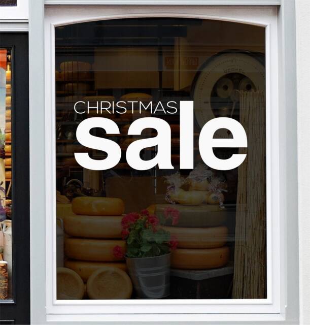 Christmas Sale Window Sticker Xmas Shop Display Decoration Decal - image 1
