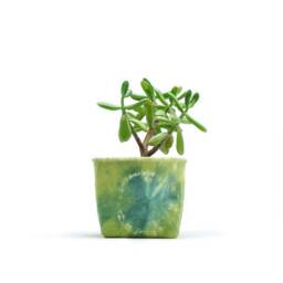 Tie Dye Plant Bag, Green Starburst 4 - thumbnail 1