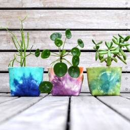 Tie Dye Plant Bag, Green Starburst 4 - thumbnail 4