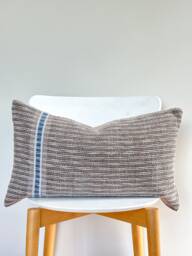 Brown Tribal Hemp Hand Woven Natural Dye Color Pillow Cover - thumbnail 1