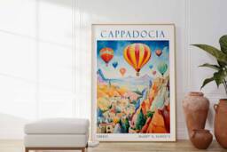 Cappadocia, Cappadocia Travel Print, Art, Poster, Turkey, Art Home Decor, Wall Art - thumbnail 1