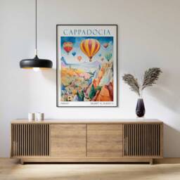 Cappadocia, Cappadocia Travel Print, Art, Poster, Turkey, Art Home Decor, Wall Art - thumbnail 2