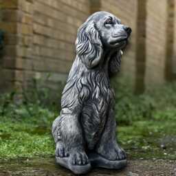 Cocker Spaniel Sculpture Concrete Dog Statue Cement Figurine Stone Animal Decoration Spaniel Lover Gift Handmade Art - thumbnail 3