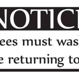 Vinyl Wall Decal Sign - Notice Employees Must Wash Hands Before Returning To Work Bathroom Mirror Restroom Business Office Restaurant Work - thumbnail 3