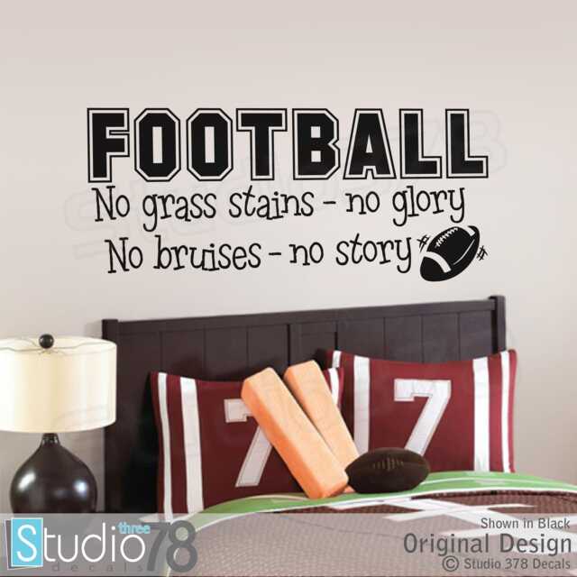 Football Vinyl Wall Decal - Sports Nursery Decor - image 1