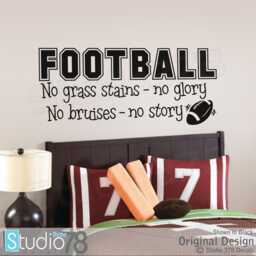 Football Vinyl Wall Decal - Sports Nursery Decor - thumbnail 1