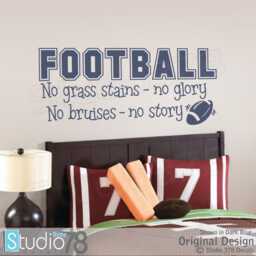 Football Vinyl Wall Decal - Sports Nursery Decor - thumbnail 2