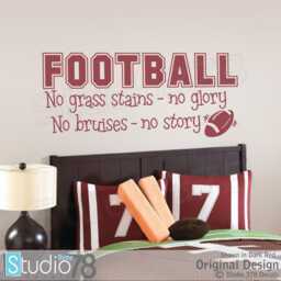 Football Vinyl Wall Decal - Sports Nursery Decor - thumbnail 3