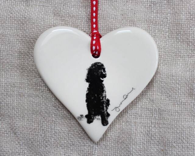 Poodle Christmas Ornament - Dog Keepsake Xmas Tree Decoration & Stocking Filler Gift - image 1