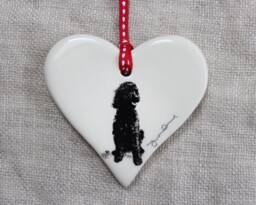 Poodle Christmas Ornament - Dog Keepsake Xmas Tree Decoration & Stocking Filler Gift