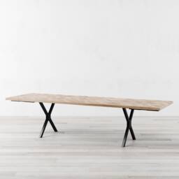 Kew Herringbone Extendable Natural Oak Dining Table - thumbnail 2