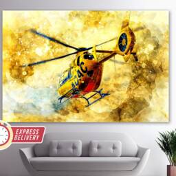 Adac Air Rescue Helicopter Canvas Print, Wall Art, Poster, Decor, Photo - thumbnail 3