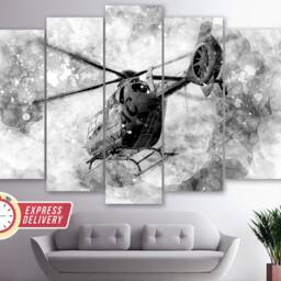 Adac Air Rescue Helicopter Canvas Print, Wall Art, Poster, Decor, Photo - thumbnail 2