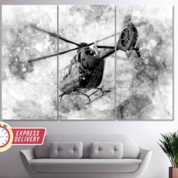 Adac Air Rescue Helicopter Canvas Print, Wall Art, Poster, Decor, Photo - thumbnail 4