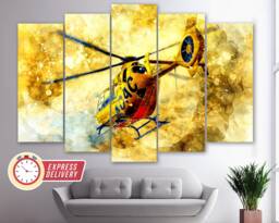 Adac Air Rescue Helicopter Canvas Print, Wall Art, Poster, Decor, Photo - thumbnail 1