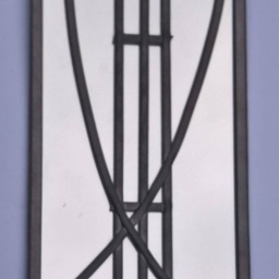 Mackintosh Style Stained Glass Effect Mirror Handmade Gift Rose 3 10x40cm - 3.94x15.75Inches - thumbnail 2