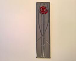 Mackintosh Style Stained Glass Effect Mirror Handmade Gift Rose 3 10x40cm - 3.94x15.75Inches - thumbnail 1