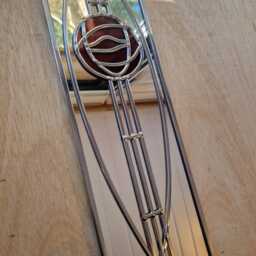 Mackintosh Style Stained Glass Effect Mirror Handmade Gift Rose 3 10x40cm - 3.94x15.75Inches - thumbnail 4