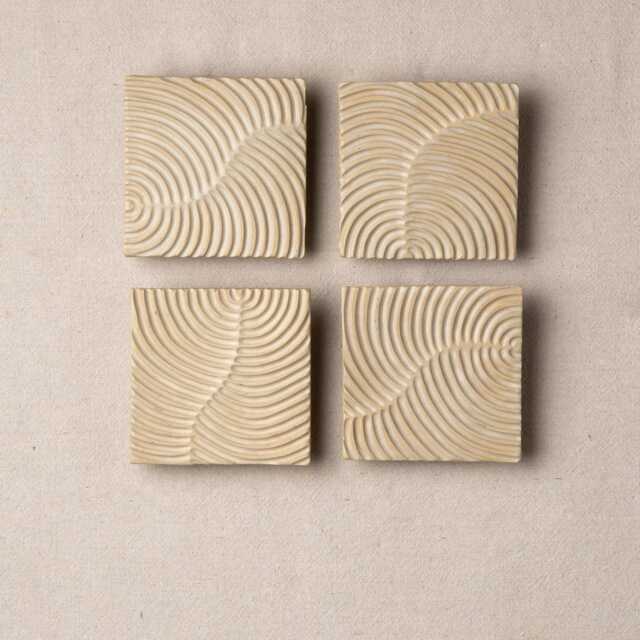 Minimalist Wall Art, Ceramic Textured - Made To Order Original Art Fern - image 1