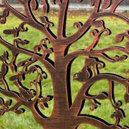 Handmade 60cm Bronze With Black Touch Metal Wall Plaque Acrylic Mirror, Colourful Metal, Garden/Indoor Art Powder Coated Steel - thumbnail 4