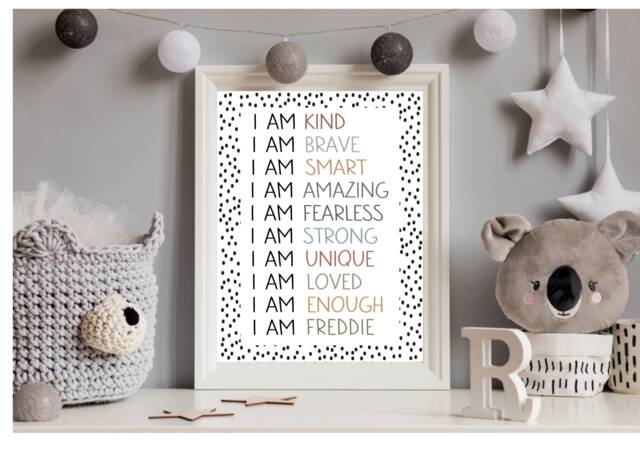 Kids Affirmations, Prints, Playroom Bedroom Decor, Girls Boys Room - image 1