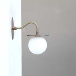 Wall Sconce Light, Mid Century Sconce, Light With White Glass Mini - Shade, Ul Listed, No.0365 - thumbnail 3