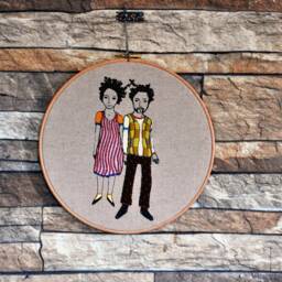 Embroidery Hoop Art Wall Hanging Connected Dream - thumbnail 3