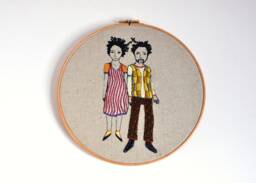 Embroidery Hoop Art Wall Hanging Connected Dream - thumbnail 1