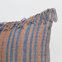 Handwoven Hill Tribe Cotton Throw Pillow Cover, Tribal Striped Tassel - 20x20 - thumbnail 3