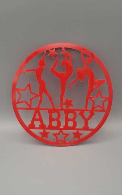 Personalised Ladies Dance, Gymnastics Teenager Girls Bedroom Decor, Club Name Sign Name, Door Or Wall Hanger in Acrylic Wood - image 1