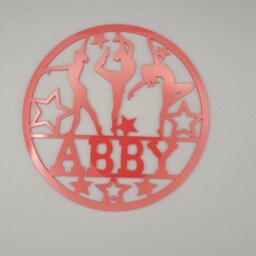 Personalised Ladies Dance, Gymnastics Teenager Girls Bedroom Decor, Club Name Sign Name, Door Or Wall Hanger in Acrylic Wood - thumbnail 4