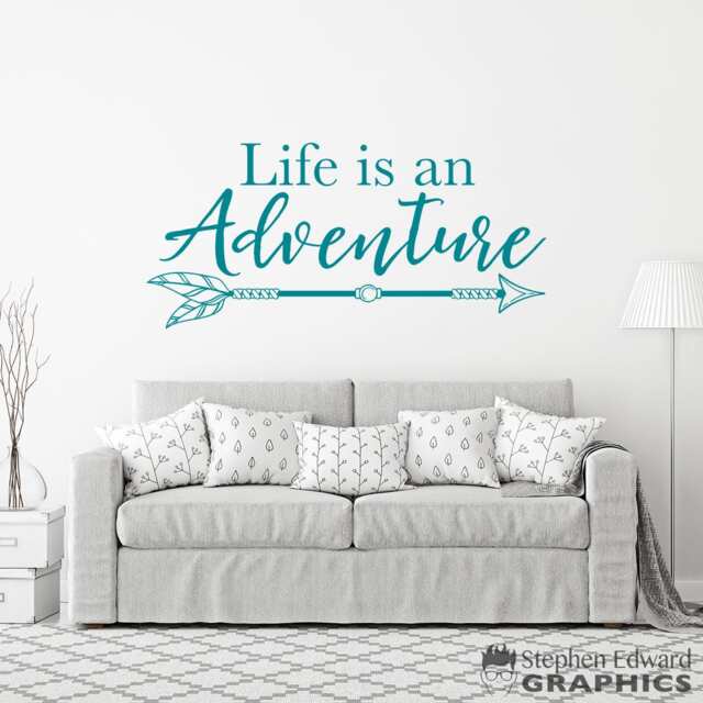 Life Is An Adventure Wall Decal Arrow Vinyl Art - image 1
