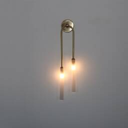 Brass Small Light, Bathroom Light Glass Wall Lighting , Lamp Vanity Fixture, Matte, Minimalist Sconce, Lamp - thumbnail 3